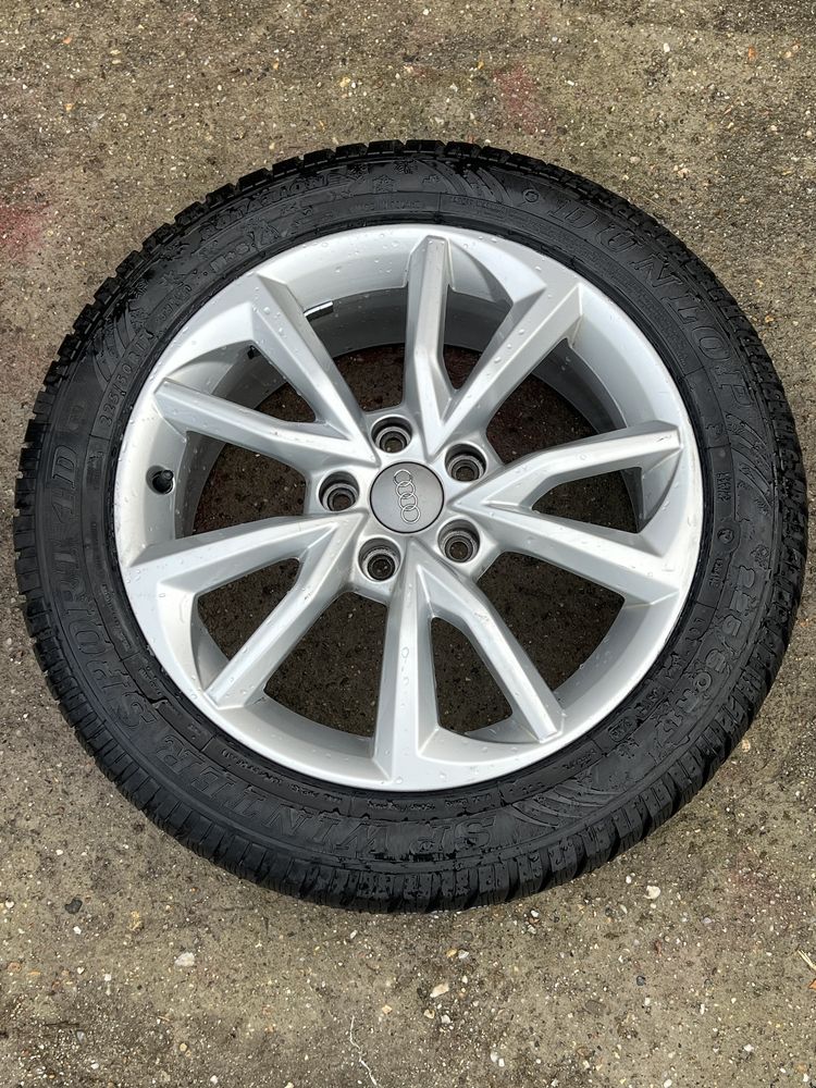 Alufelgi audi vw 5x112 r 17  a6 a4 a3 opony dunloup wintersport 4d