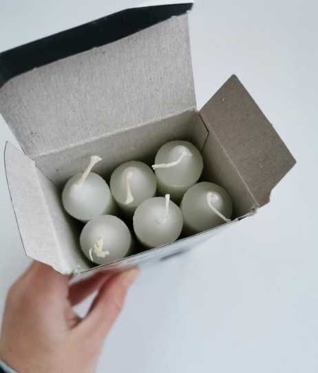 Столові парафінові свічки, Свічки 6 шт, Білі свічки, Свічки для дому