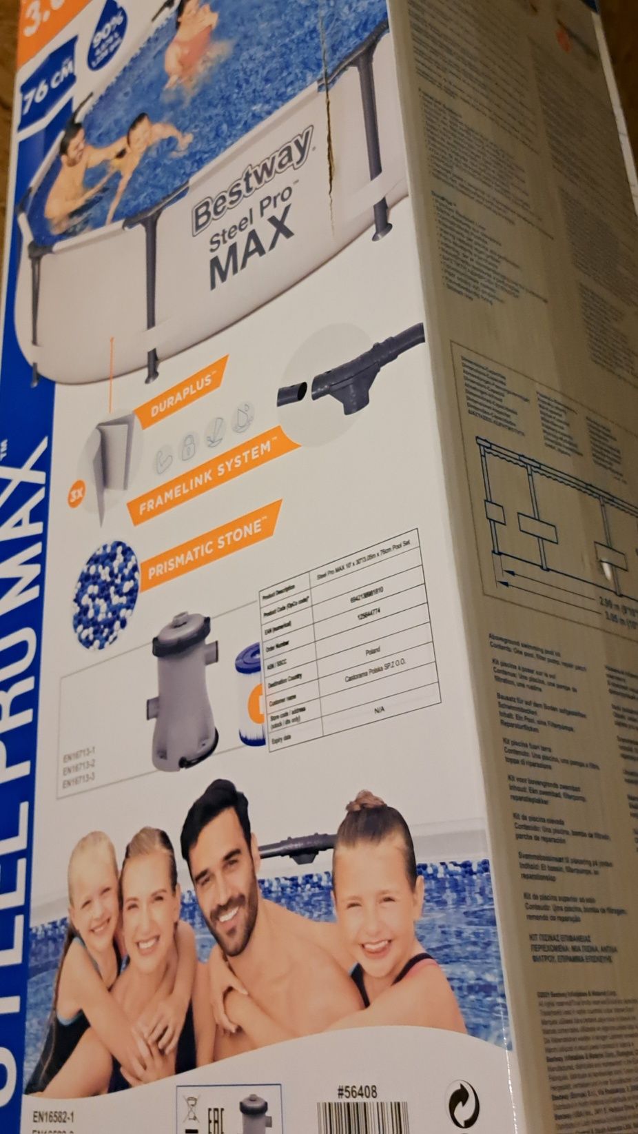 Basen bestway 3.05 × 0.76 zestaw z pompą