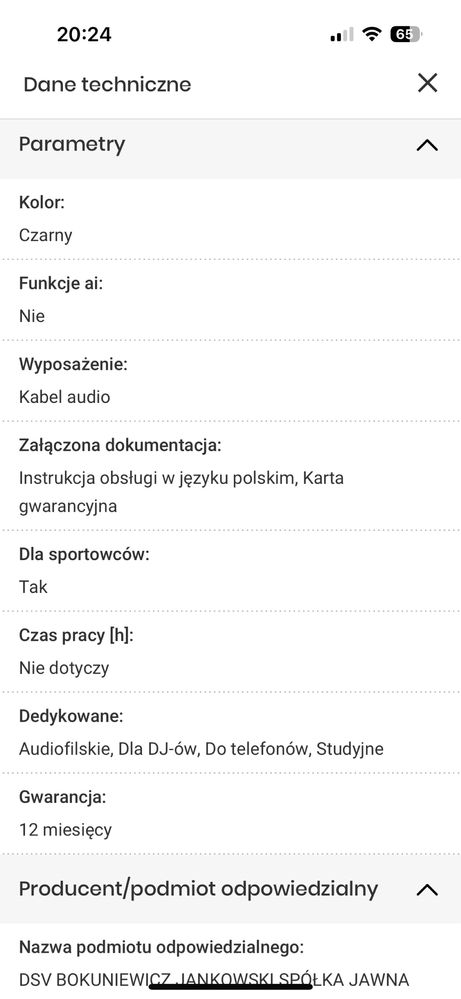 Słuchawki nauszne PIONEER HDJ-CUE1