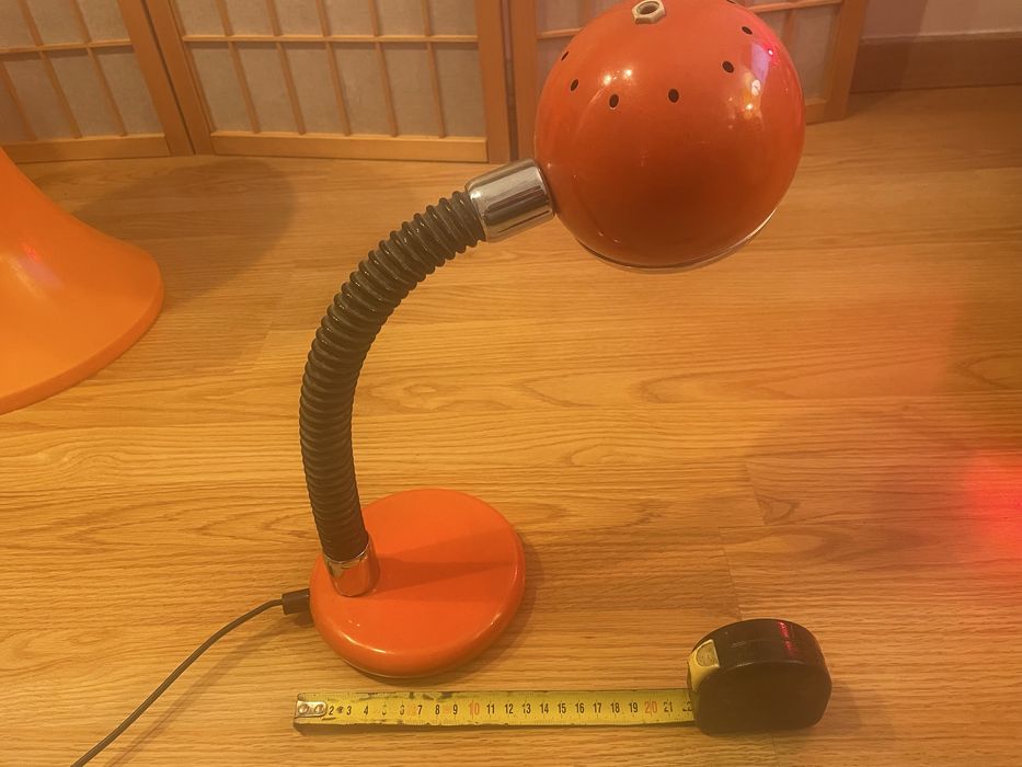 Candeeiro Lamp Orange Space Age Mid Century Vintage Design Cult Pop