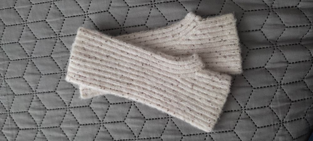 Ciepły zestaw zimowy komin i mitenki