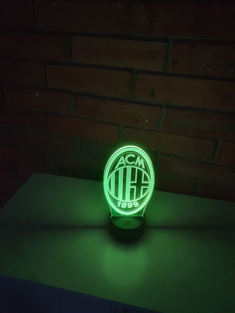 Lampa 3D z efektem wizyjnym Led lampka nocna AC Milan Football