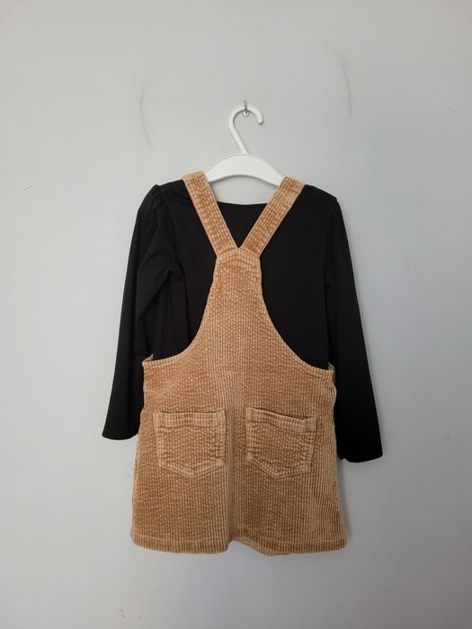 110 Sukienka ogrodniczka Next + bluzeczka