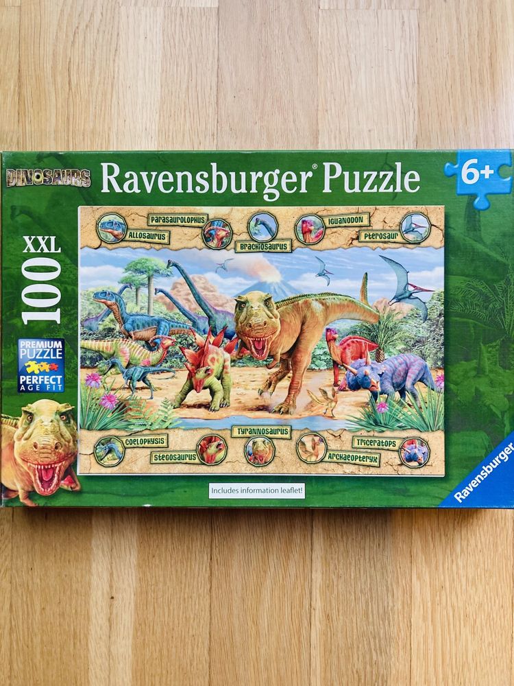 Puzzle dinozaury Ravensburger 100
