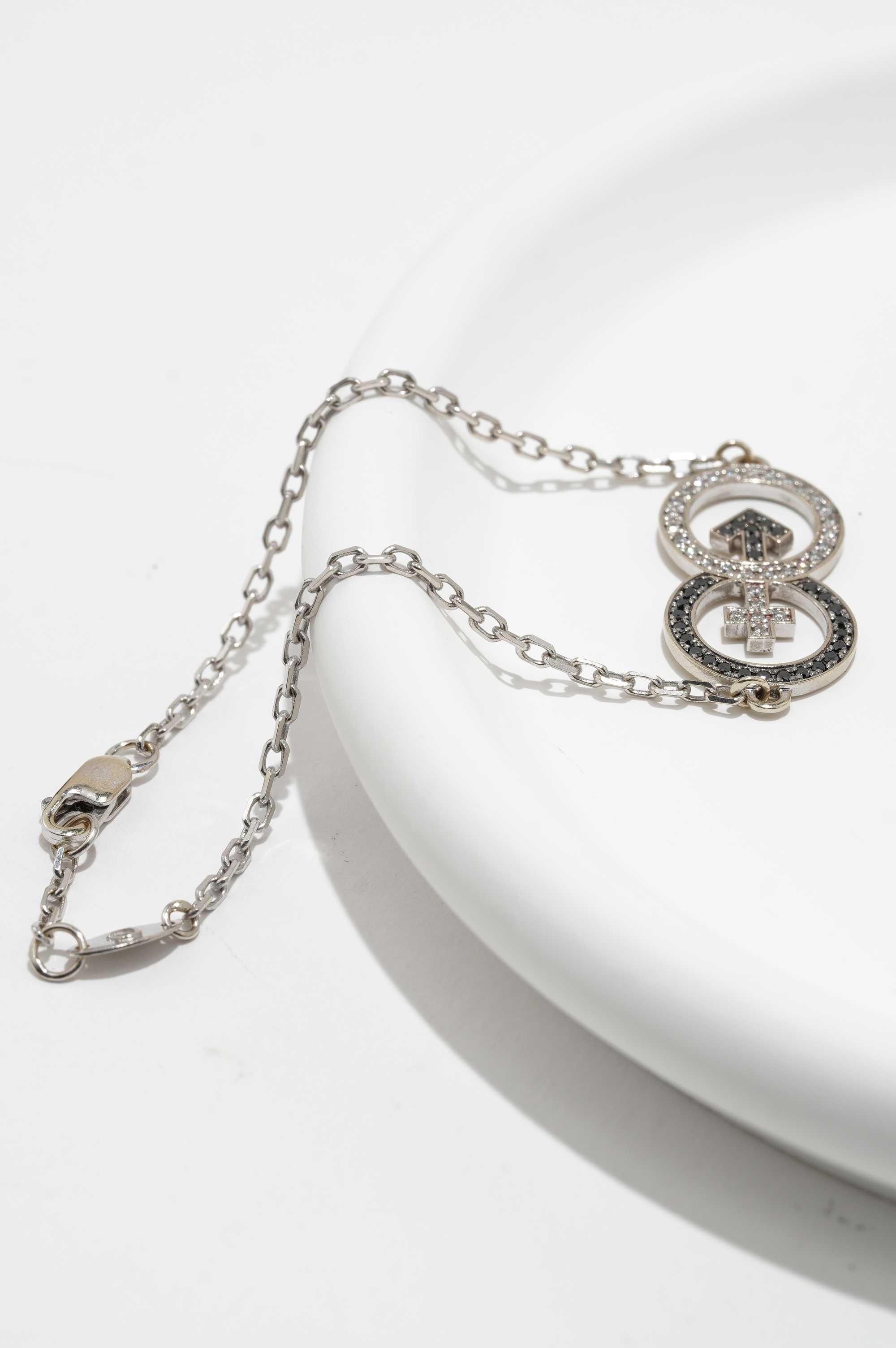 Złota Bransoletka z brylantami 14k 3,38g