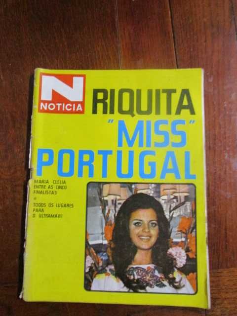 REVISTA antiga Noticia Miss Portugal Riquita anos 70