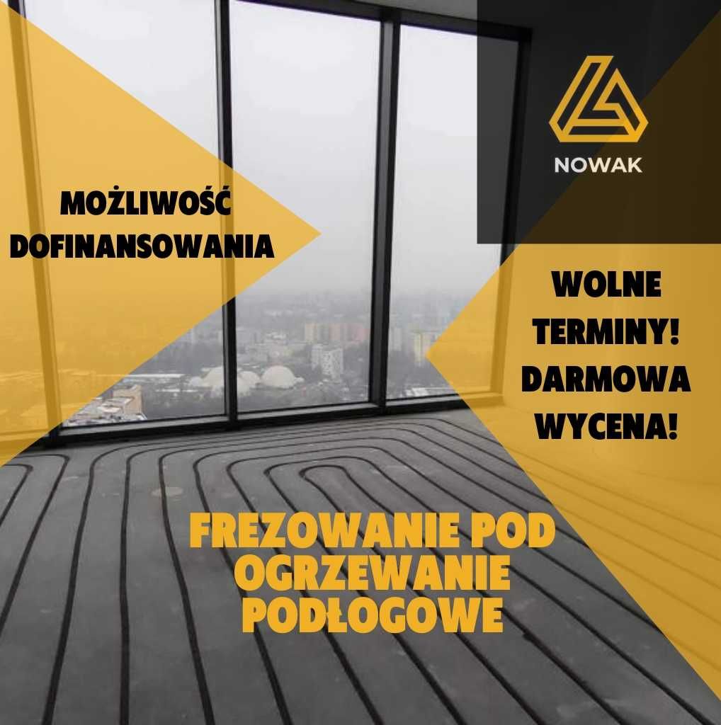 Frezowanie pod ogrzewanie podłogowe Frezowane ogrzewanie