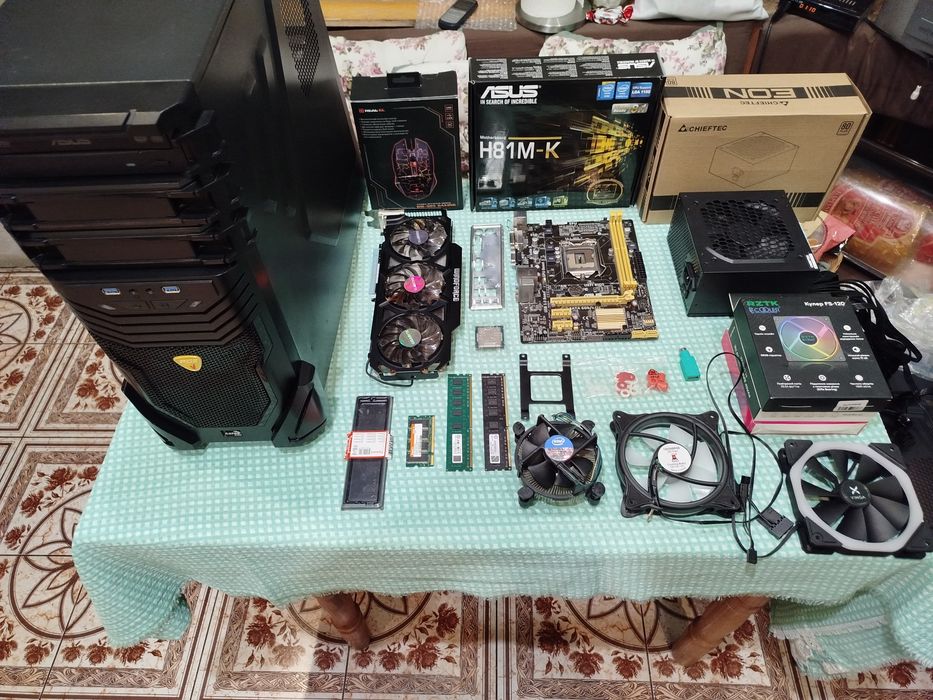 Комплект ПК. Intel, Asus, Gigabyte, Transcend, Chieftec, Aerocool.