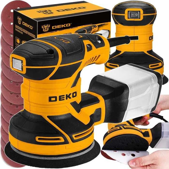 Szlifierka Oscylacyjna Mimośrodowa Elektryczna 125mm 16x Tarcz