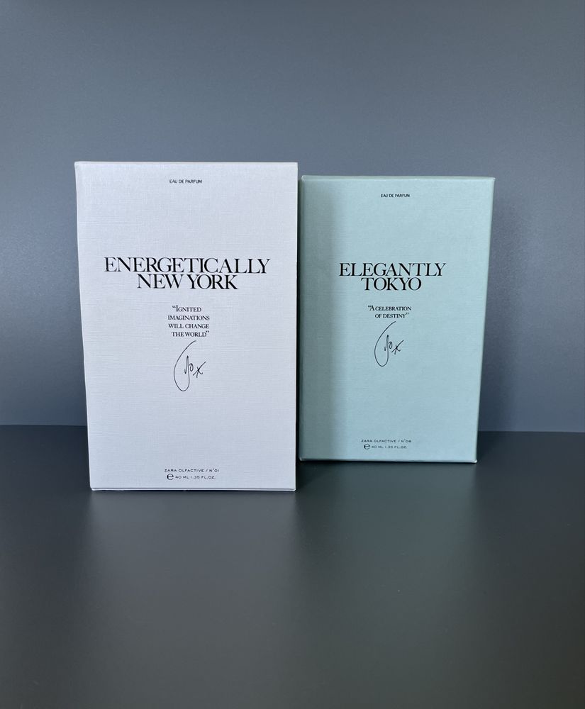 Zara Elegantly Tokyo 40 ml, Energetically New York 40 ml. Jo Malone.
