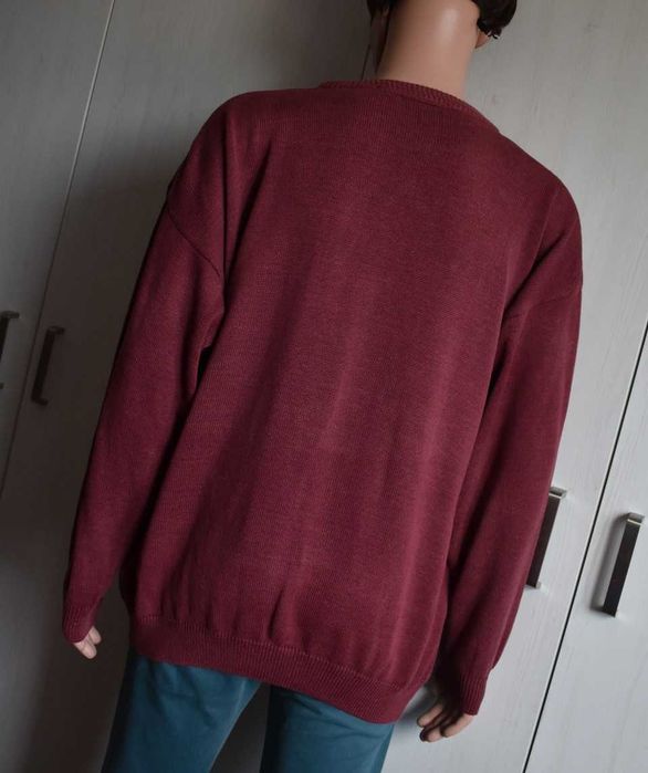 Sweter XL XXL retro vintage lata 90 kolorowy bawełniany sweterek męski