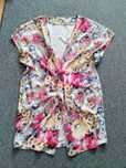 Wzorzysta piękna kwiatowa narzutka kimono