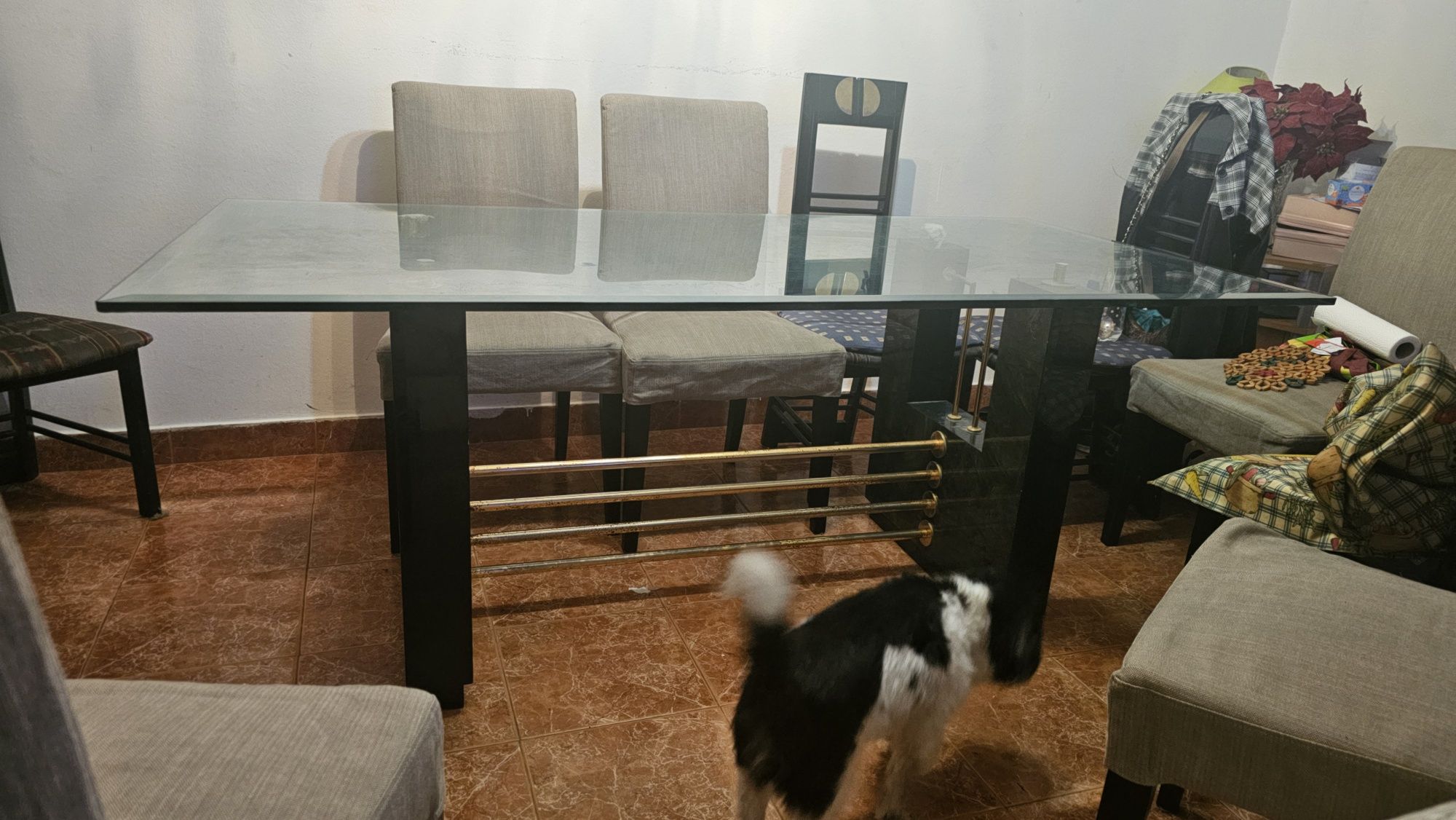 Mesa de sala em vidro