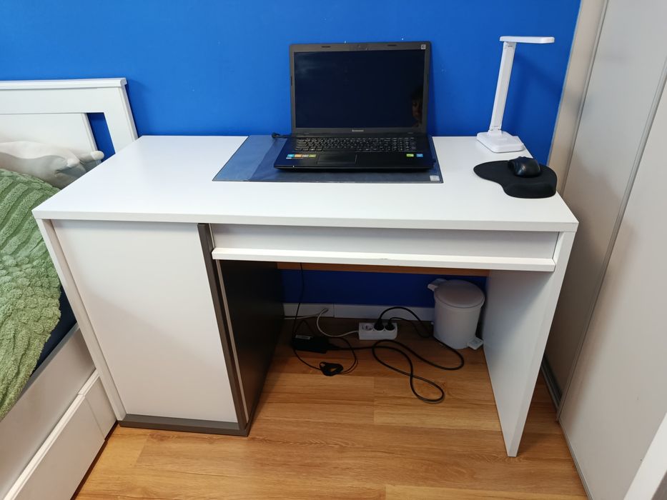 Agata Meble IMOLA Biurko Białe Szare Grafit