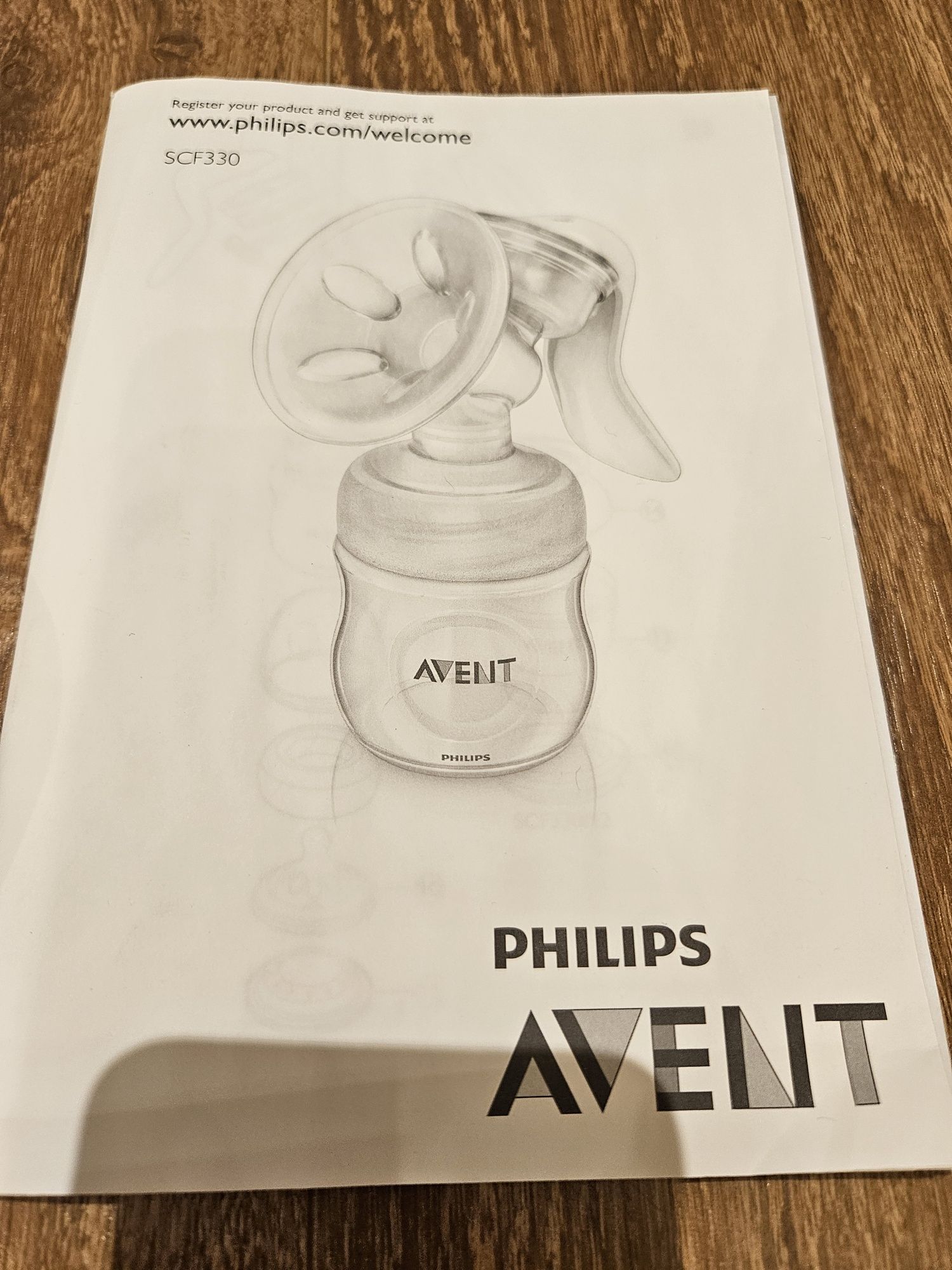 Laktator ręczny philips avent z butelką
