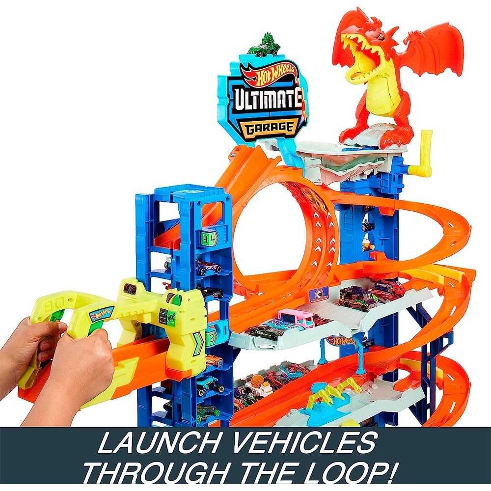 Hot Wheels city ultimate garage легендарний гараж атака дракона трек