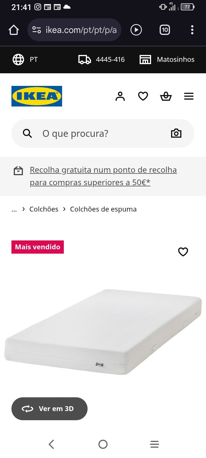COLCHÃO  NOVO  solteiro  ABYGDA