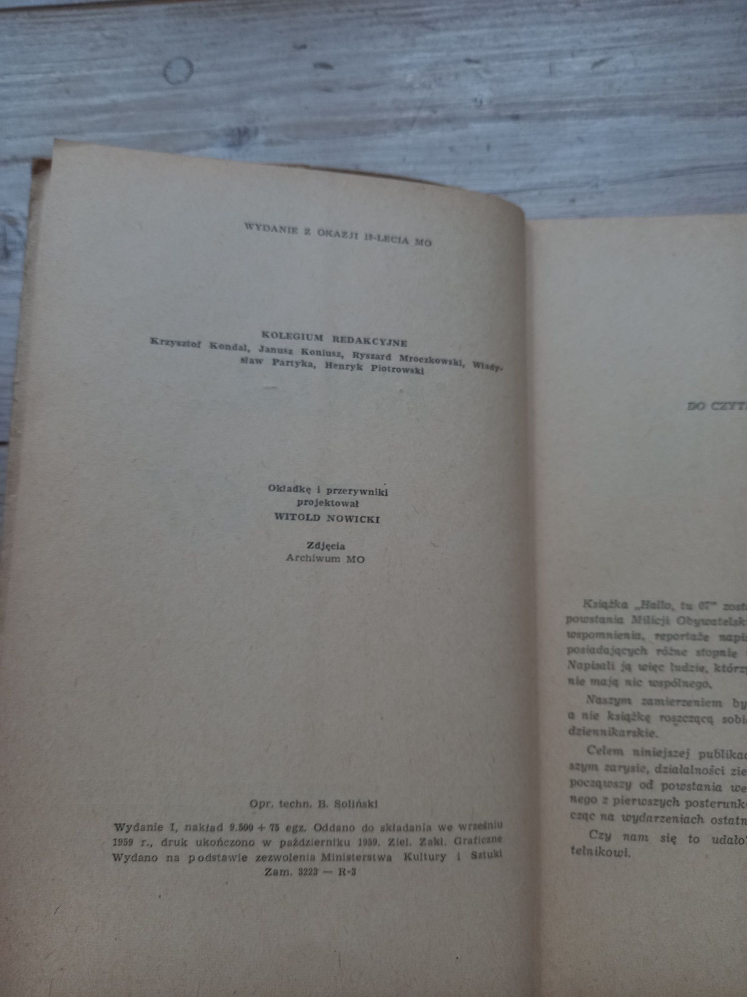 Hallo tu 07 1959 Milicja Obywatelska PRL