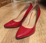 Buty na obcasie Czółenka 38 czerwone Eska