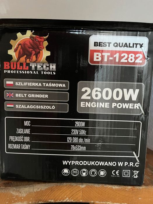 szlifierka taśmowa do drewna 2600W Weber Bull Tech BT-1282