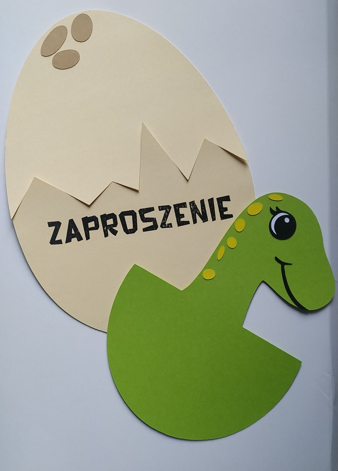 Duże zaproszenie urodzinowe - dinozaur