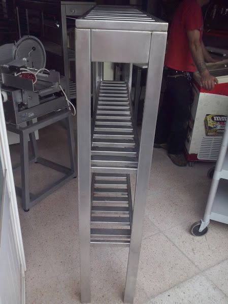 Estante inox c/ 3 prats 1500x300x1450 mm