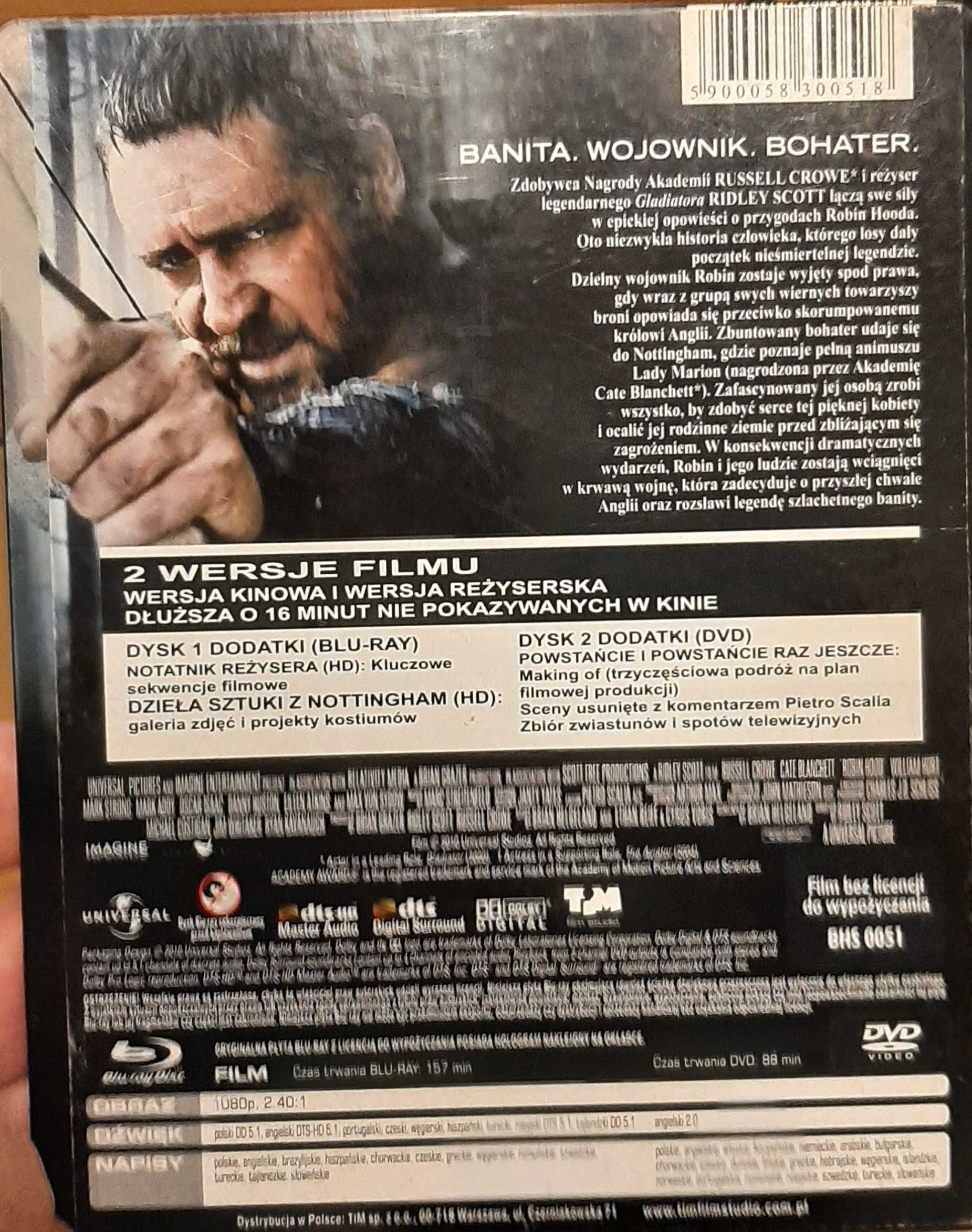 Film ROBIN HOOD  Blu-Ray  + DVD  wer.POLSKA