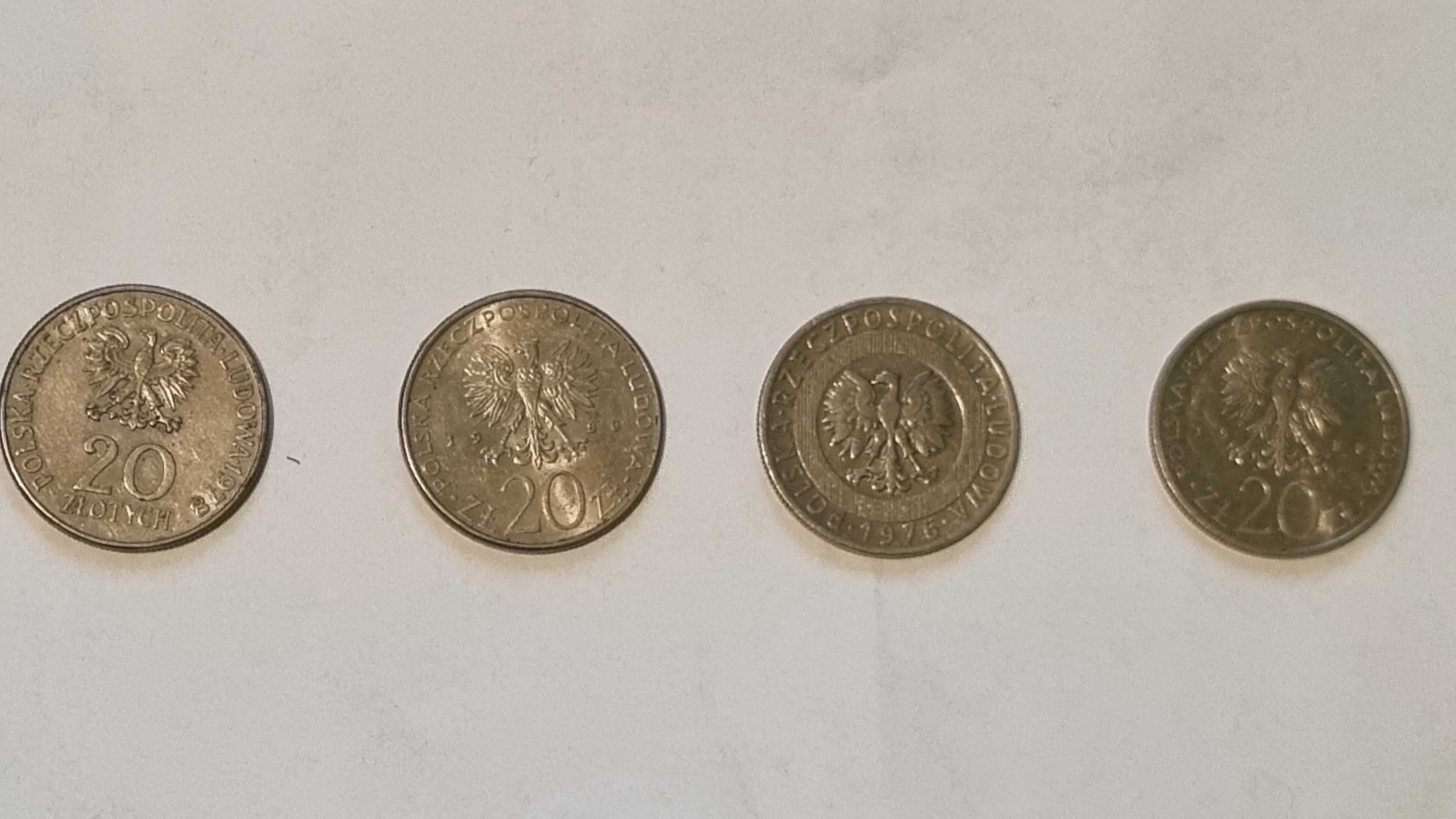 20 zł cztery polskie stare monety