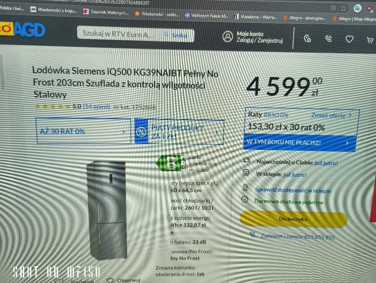 Lodówka marki SIEMENS