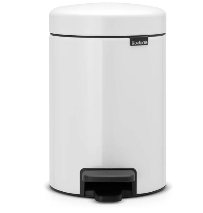 Balde do lixo Brabantia 5L – Inox e Branco