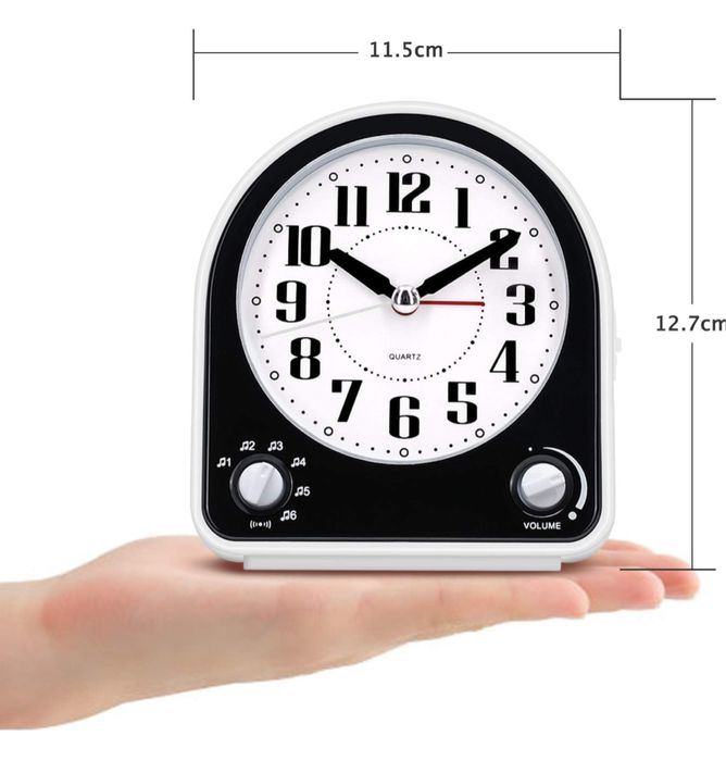Analogowy budzik z 7 dźwiękami alarmu