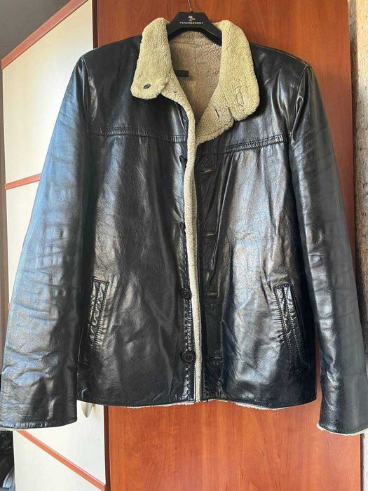 Чоловіча шкіряна дублянка
