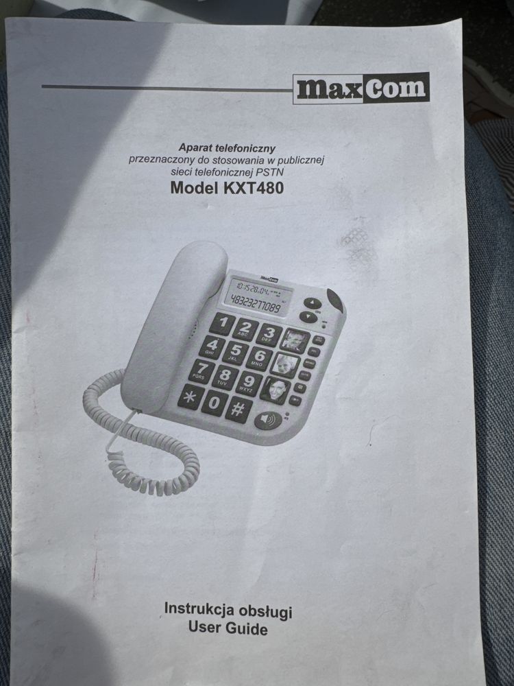 MaxCom KXT480 Telefon stacjonarny dla starszej osoby