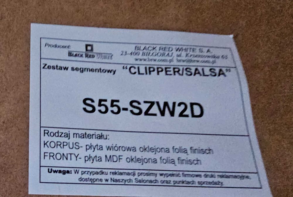 Zestaw szafek wiszących BRW– ciemny brąz, imitacja drewna