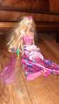 Lalka barbie z doczepianymi włosami