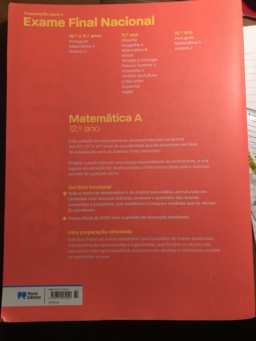 Manual de Preparação para o Exame Nacional de Matemática A