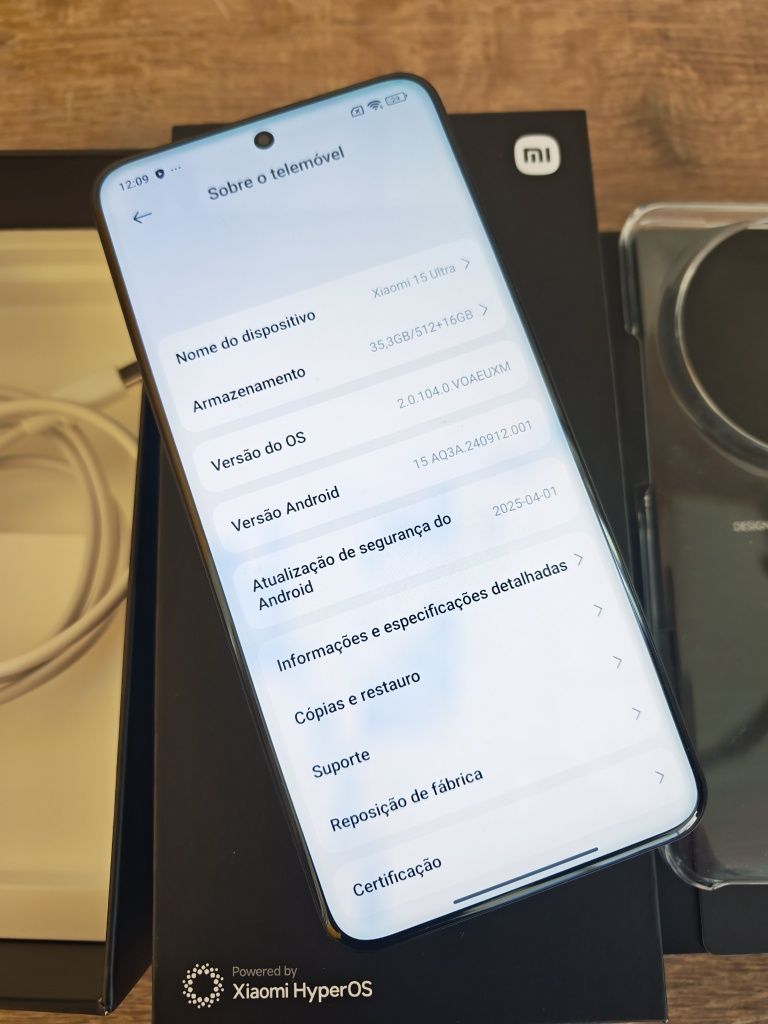 Xiaomi 15 Ultra 5G 16GB/512GB Dual Sim Preto Seminovo C/Gar
