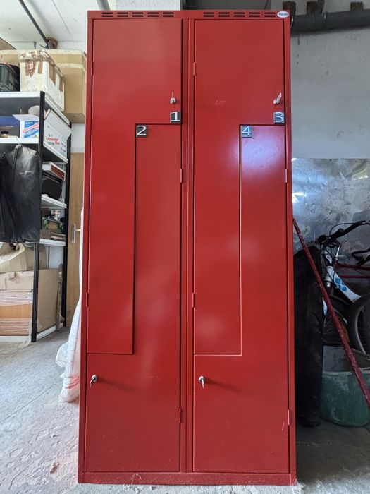 szafka z lawką do szatni 4 boxy BHP metal (2 szt.)