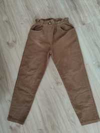 Spodnie sztruksowe Zara w kolorze jasno brązowym na wiek 11 - 12 lat