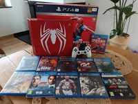 PS4 Pro Spiderman Limited Edition+2 pady i 11 gier