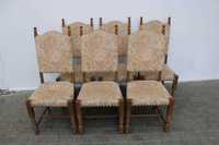 Tapicerowany komplet 6 krzeseł dębowych cena za komplet 438