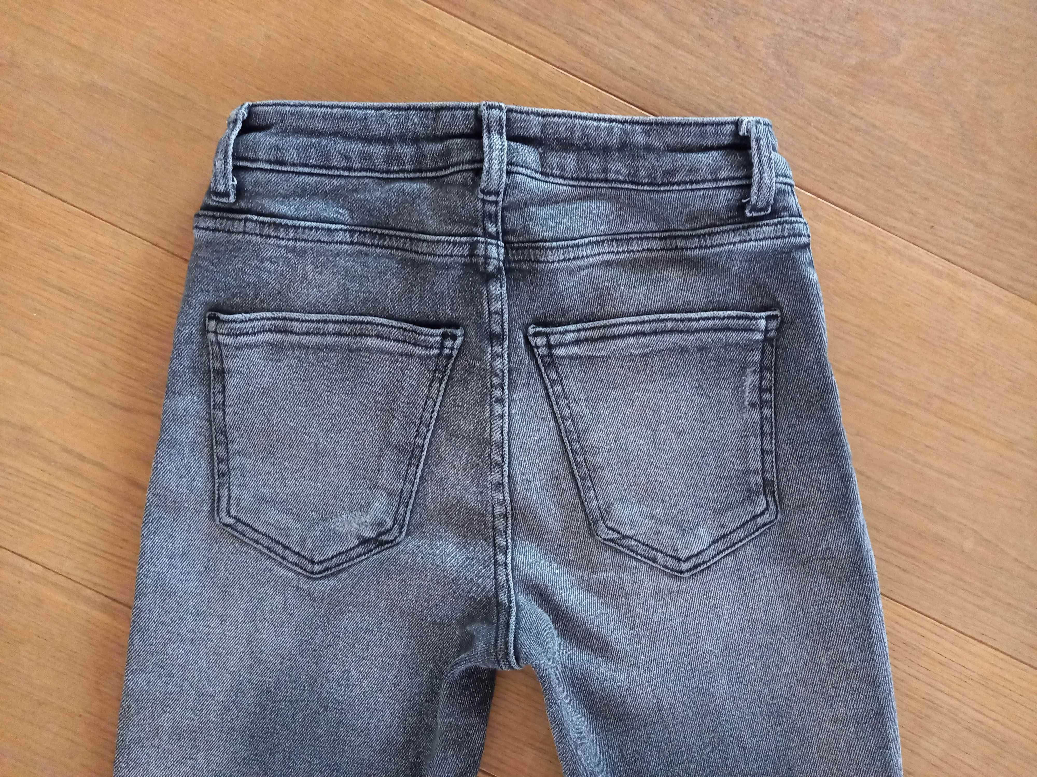 ZARA szare spodnie jeans skinny r. 34 / XS