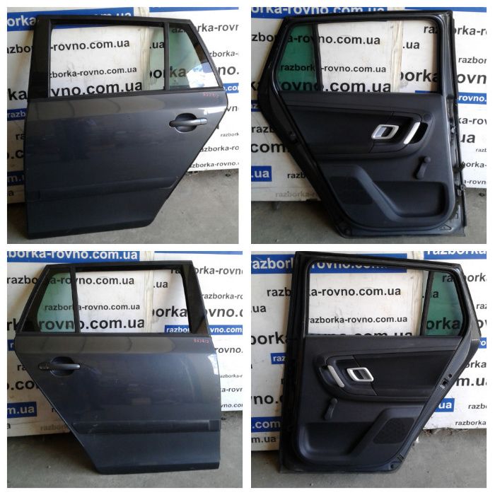 Дверь двери задние стекло Skoda Fabia MK2 2008-2010г Шкода Фабия