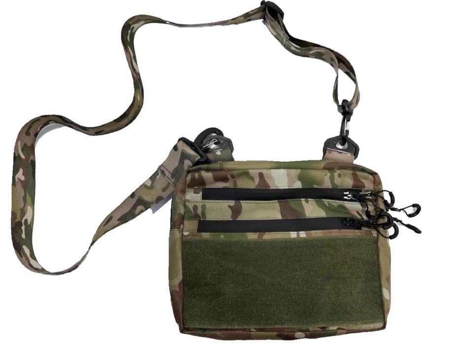 Сумка органайзер піксель олива мультикам утилітарна через плече