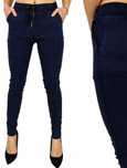 jegginsy spodnie jeansy damskie 2xl/3xl granatowe wysoki stan must
