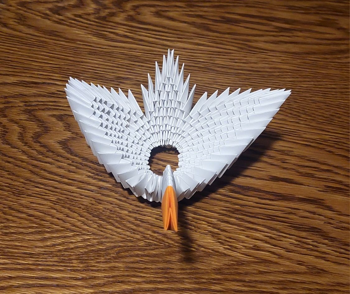 Łabędź origami handemade