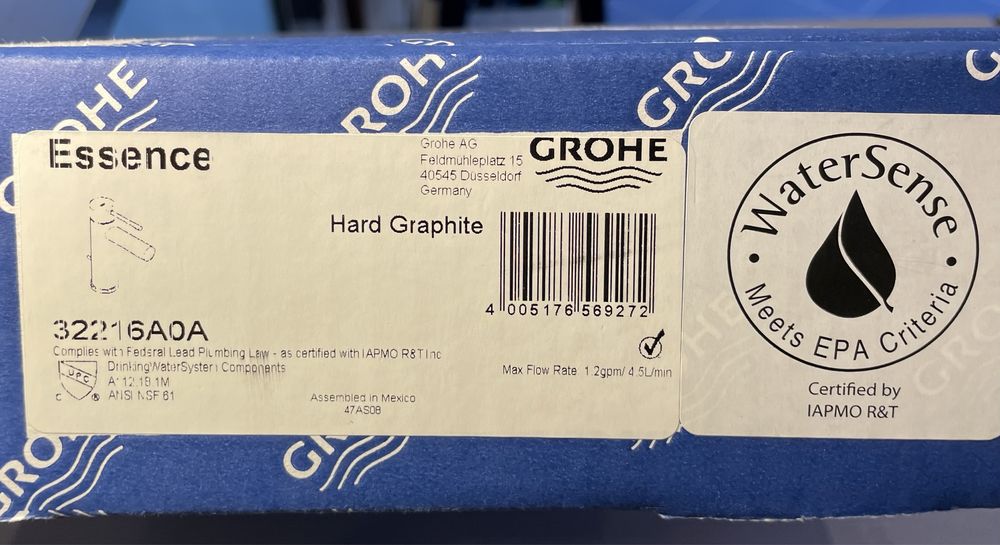 GROHE bateria unywalkowa Grafit Essence 32216A0A