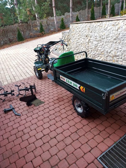 Przyczepka do traktorka lub ciągnika jednoosiowego mocna solidna