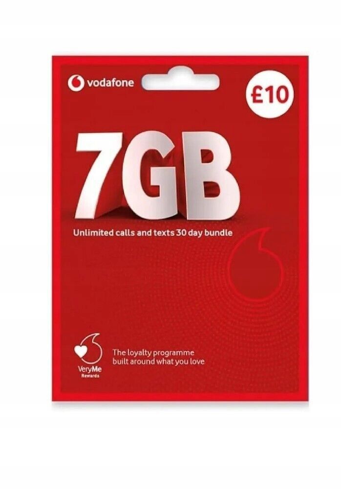 Vodafone UK +44 Starter England Prepaid SIM Card SMS OTP Code